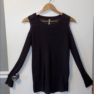 Charcoal Cold Shoulder Sweater